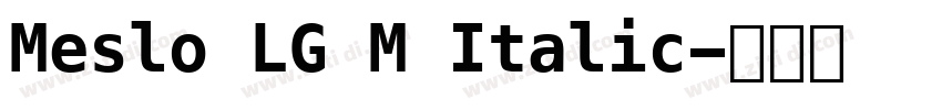 Meslo LG M Italic字体转换